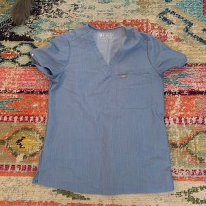 Figs limited edition heather indigo scrub set